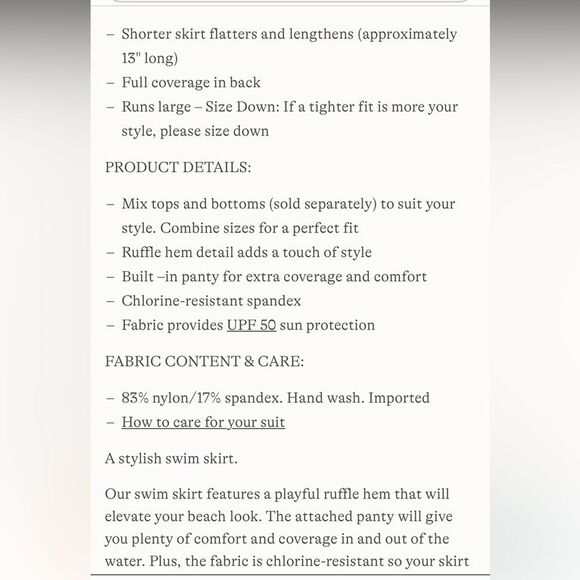 Land's End Ruffle Hem Mini Swim suit bottom Shorter Flirty Skirt Black Various - Picture 5 of 5